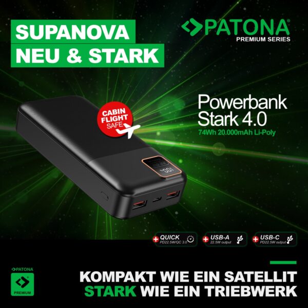 Premium Powerbank Stark 4.0 PD22.5W 20.000mAh
