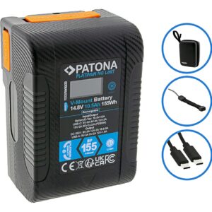 Platinum V-Mount battery BP-155W PD65 155Wh USB-C USB-A D-Tap DC-out incl. Hardcase