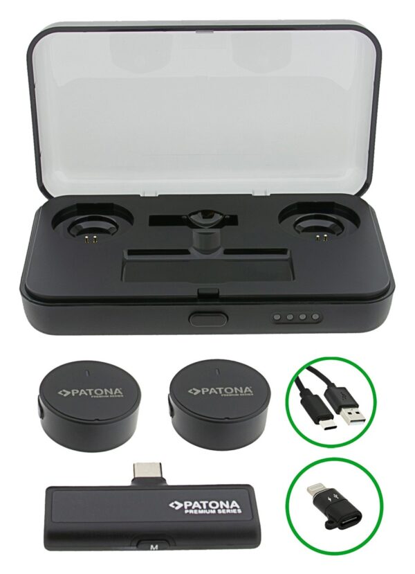 Premium AI Lavalier Microphones PTS-I91 with charging case