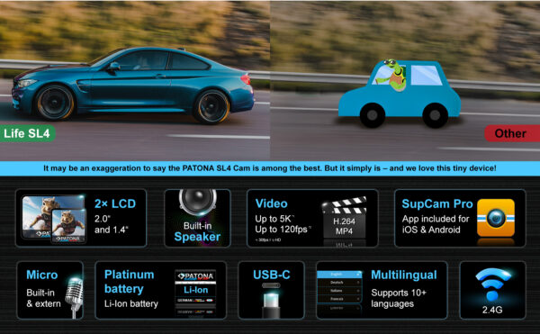 Platinum Action Cam Life SL4 5K with APP control - Afbeelding 11